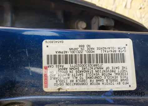 2003 Toyota Corolla Le from USA, damaged, VIN JTDBR32E330023771